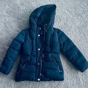 Navy blue zara puffer jacket size 9/10
